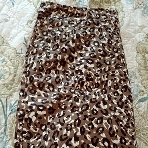 Animal print pencil skirt
